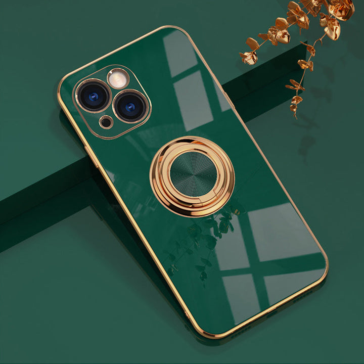 Plattiertes iPhone-deksel med ring | Skanto