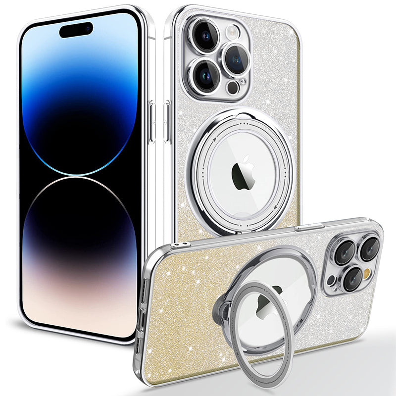 Skanto | Magnetisk Glitterdeksel med Usynlig Stativ for iPhone