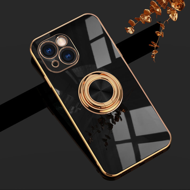 Plattiertes iPhone-deksel med ring | Skanto