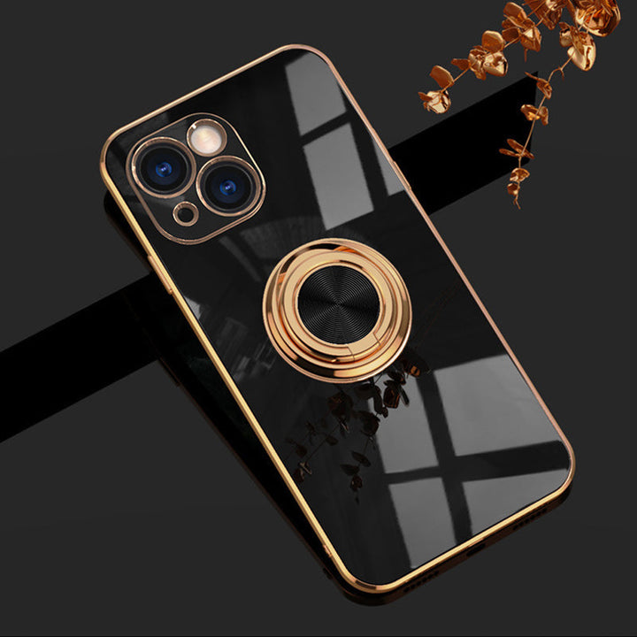 Plateret iPhone-deksel med ring | Skanto