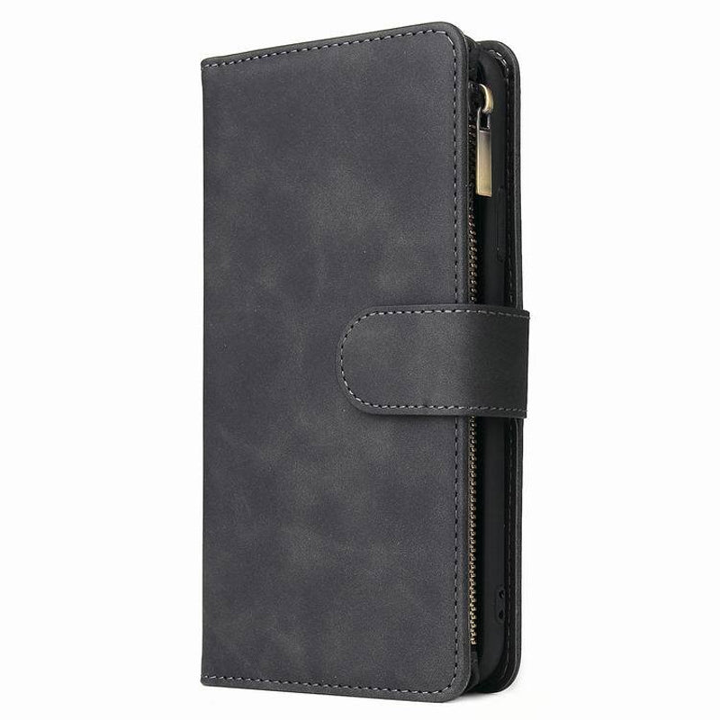 Skanto | Multi-card Glidelås Lomme Lærveske for iPhone