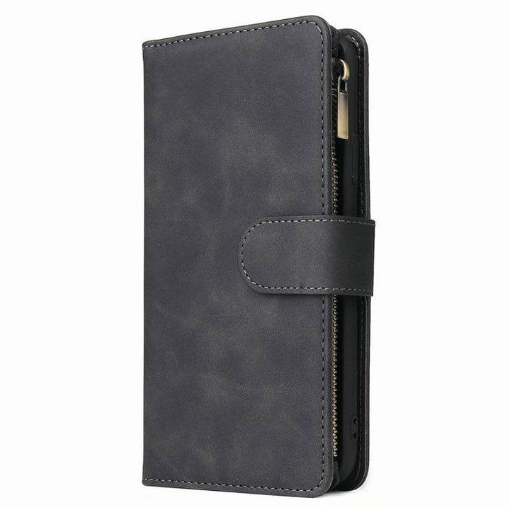 Skanto | Multi-card Glidelås Lomme Lærveske for iPhone