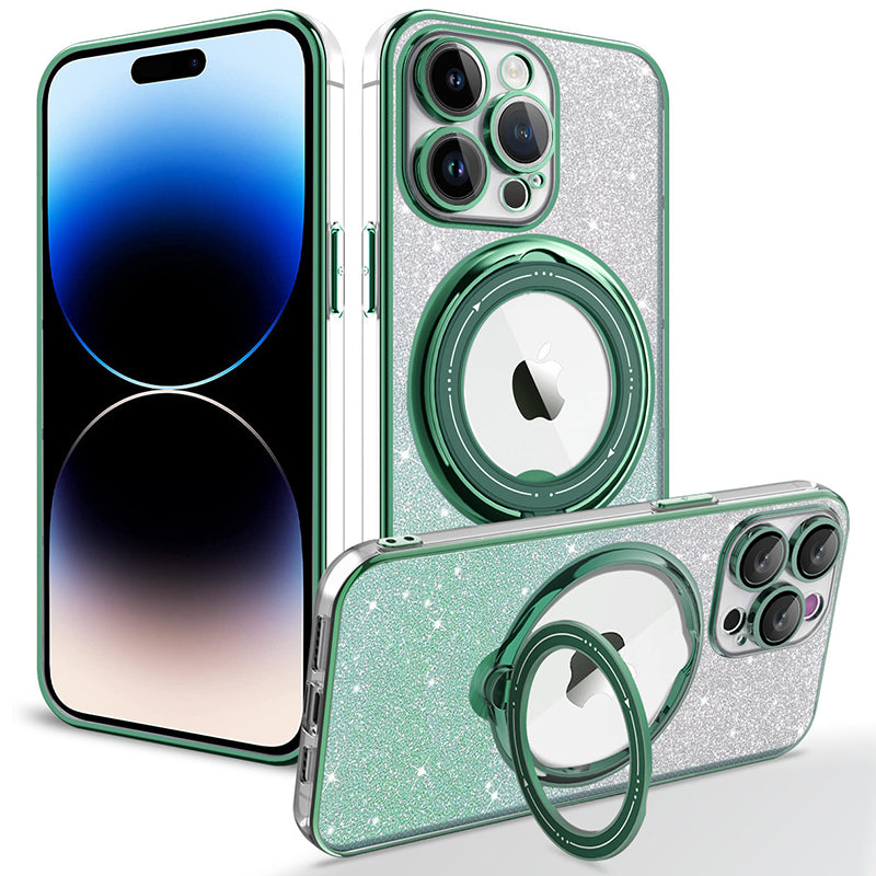 Skanto | Magnetisk Glitterdeksel med Usynlig Stativ for iPhone