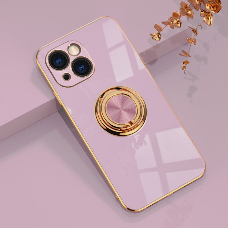 Plateret iPhone-deksel med ring | Skanto