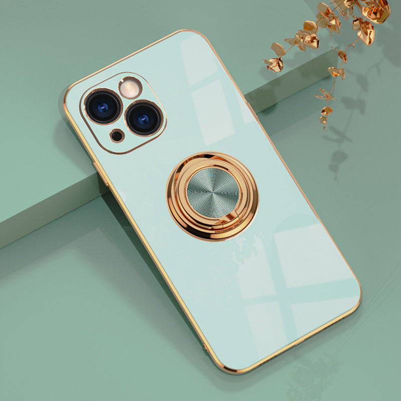 Plattiertes iPhone-deksel med ring | Skanto