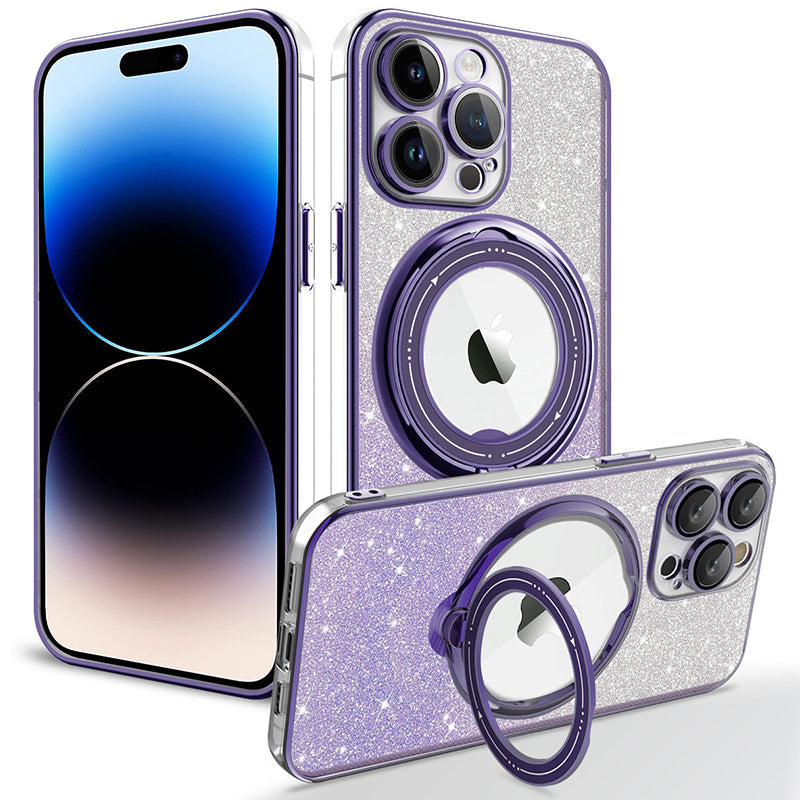 Skanto | Magnetisk Glitterdeksel med Usynlig Stativ for iPhone