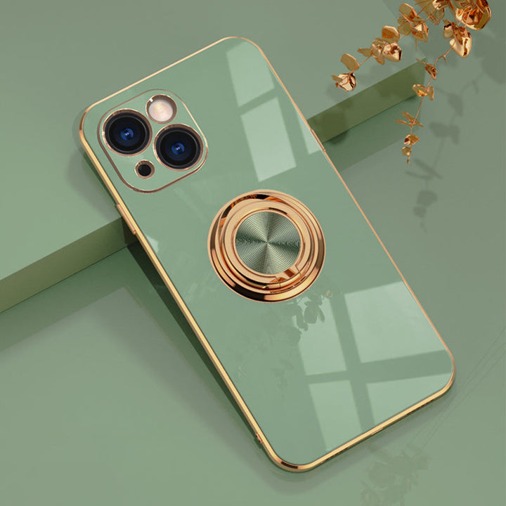 Plateret iPhone-deksel med ring | Skanto