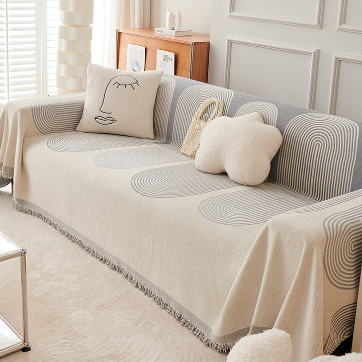 Dobbelsidig Chenille Sofa Dekke | Skanto