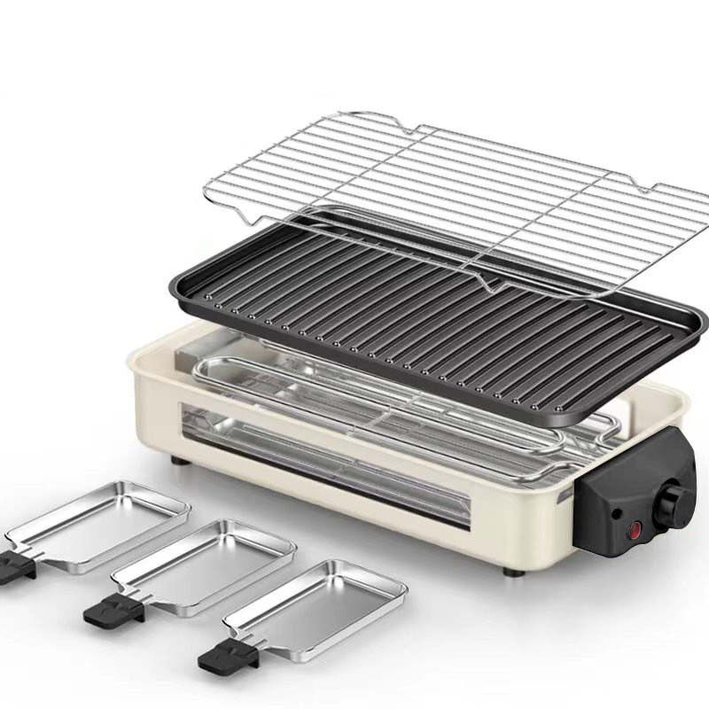 Skanto | Innendørs Røykfri Grill, Non-Stick Matlaging Avtagbar Plate