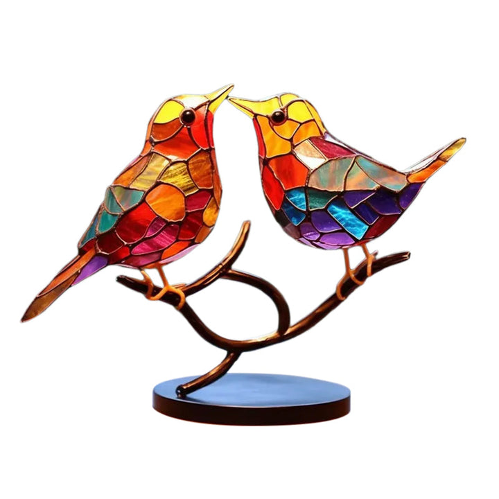 Fargede Glass Ornamenter Fugl på Greiner | Skanto