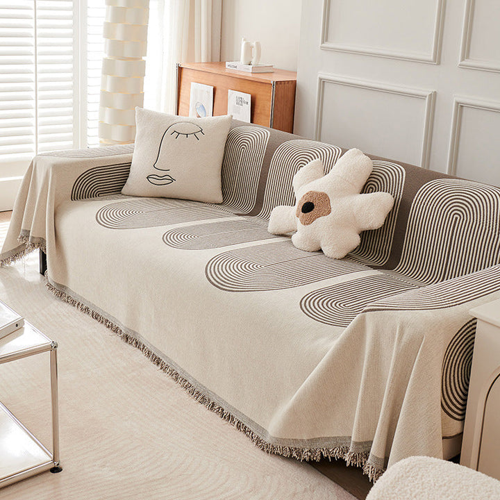 Dobbelsidig Chenille Sofa Dekke | Skanto