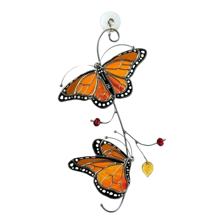 Flekkete Monarch Butterfly Glass Window Decor | Skanto