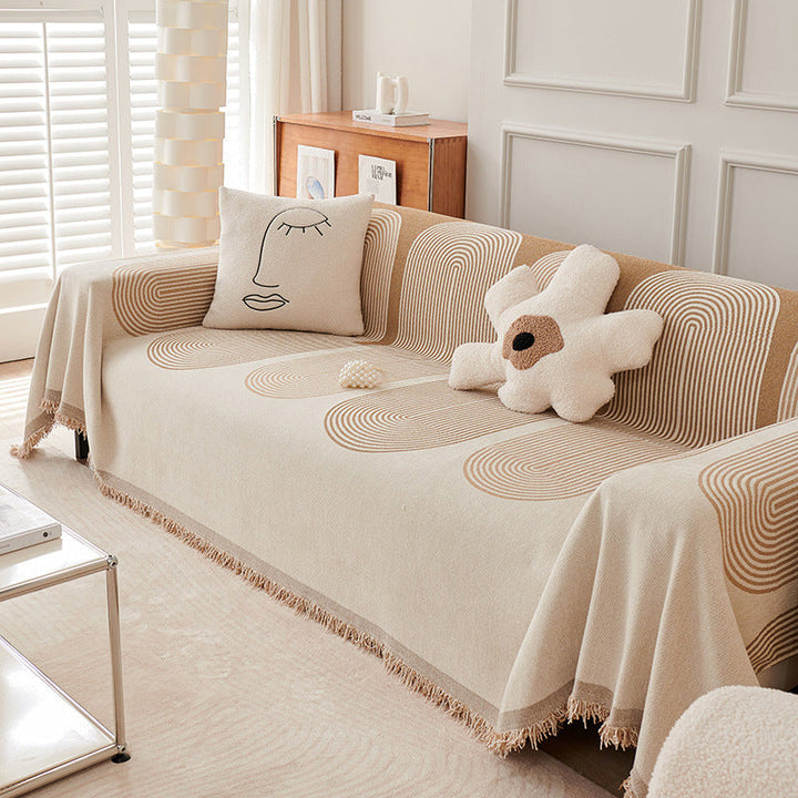 Dobbelsidig Chenille Sofa Dekke | Skanto