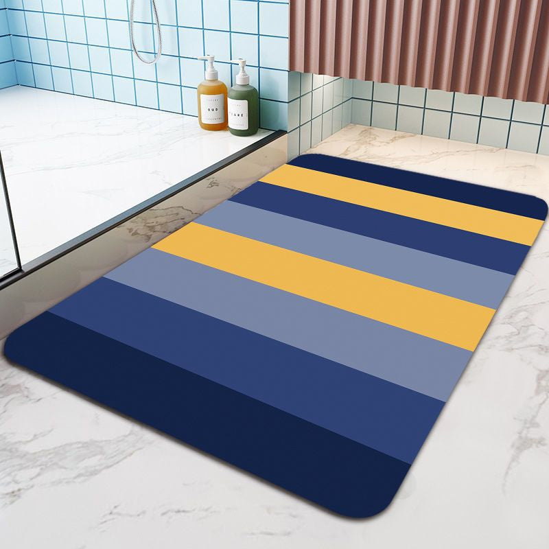 Non Slip Absorberende Stripete Gulvmatte, Hurtigtørkende Badbalconiteppe | Skanto