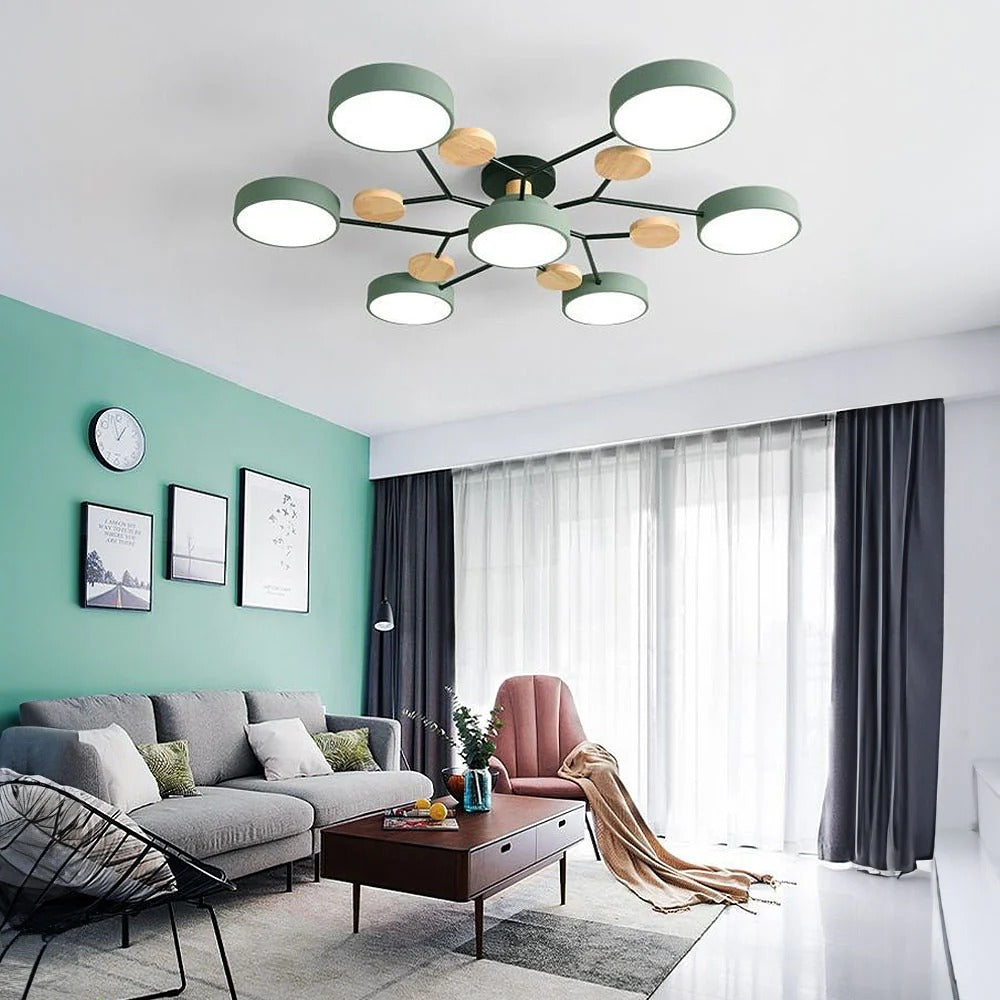Moderne LED-Deckenleuchte, flachemontering