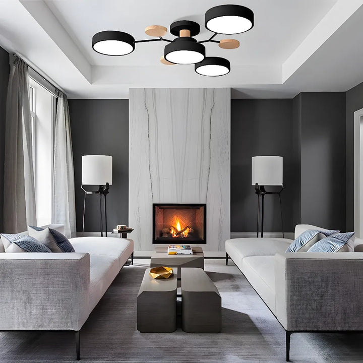 Moderne LED-Deckenleuchte, flachemontering