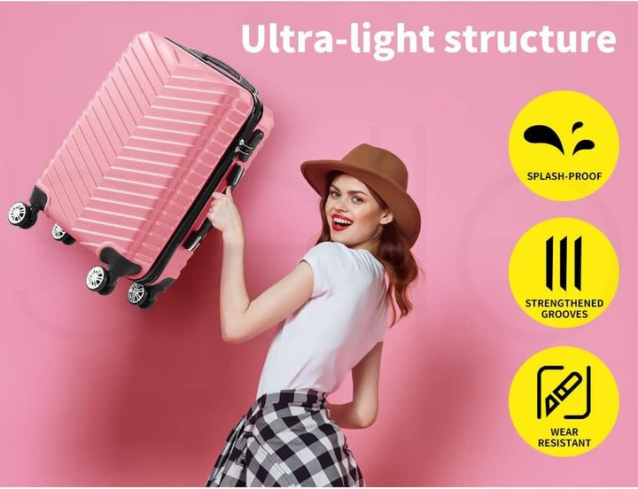 Hard Shell Carry-On Bagasje med Lås & Spinner Hjul – Rosemont | Skanto