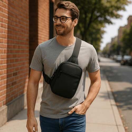 Skanto | SLIMVOY – Kompakt Reise Sling Bag for Enkel Organisering