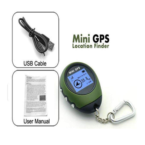 Skanto | Nøkkelring GPS Navigasjon USB - Klatring Utendørs Reiser Bærbar Nøkkelring Fotturer & Camping GPS