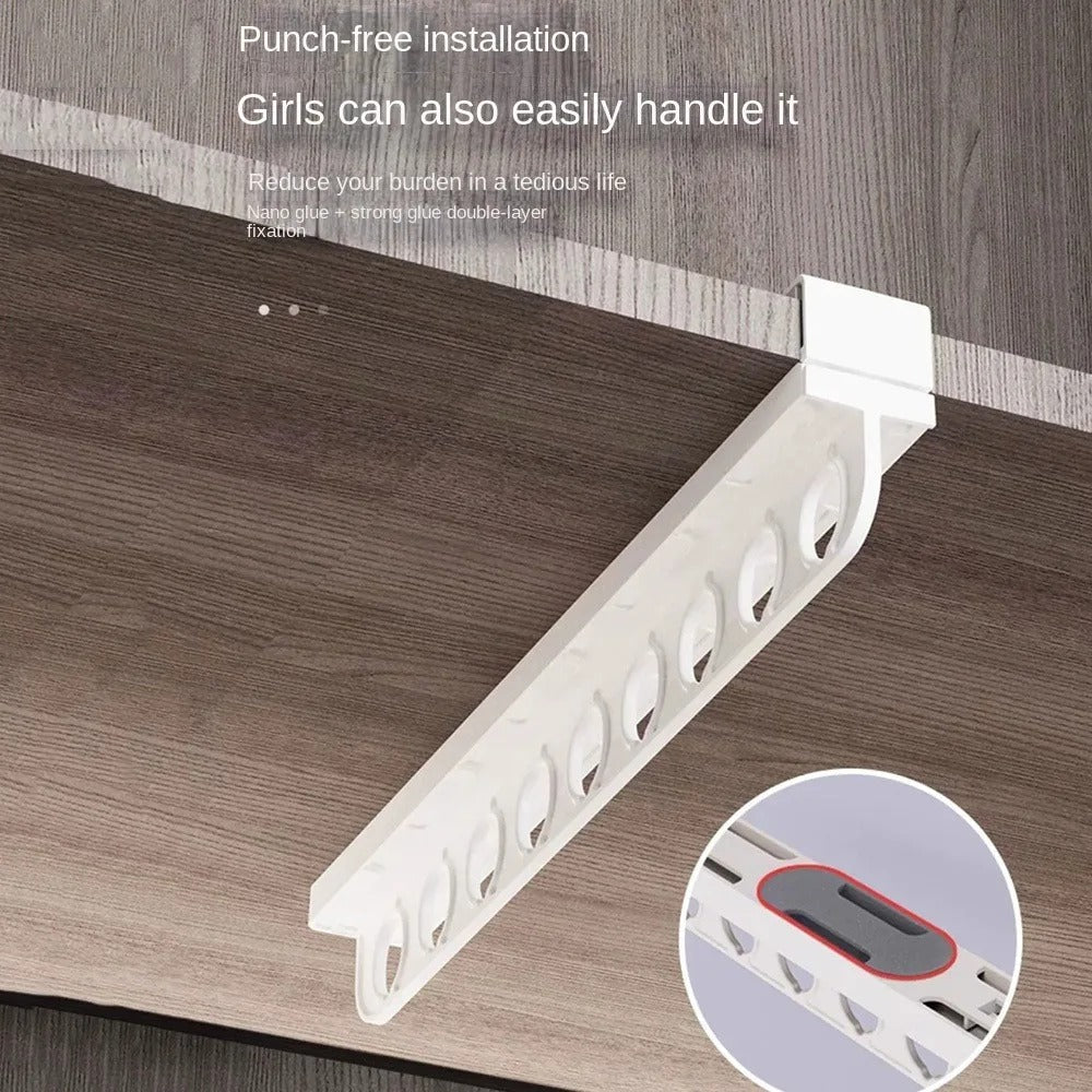 Norvo | SmartGlide Utrekksstativ – Plassbesparende Klessorganisator for Bukser, Skjerf, Slips – Lett Glidende System – Stilrent og Moderne Design