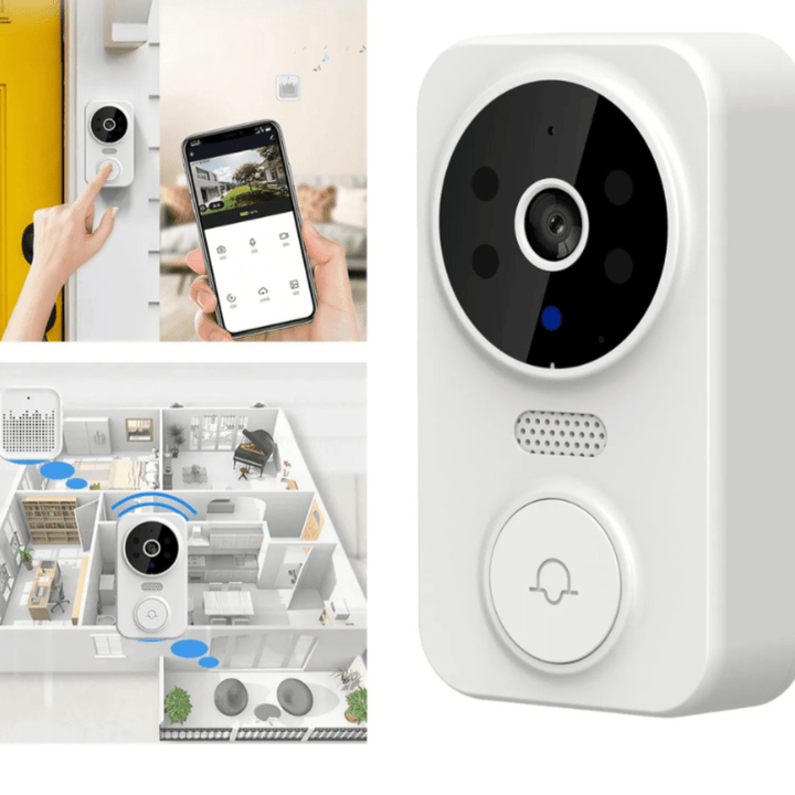 Skanto | SmartView Dørklokke – Intelligent Dørklokke med HD-kamera og Bevegelsessensor