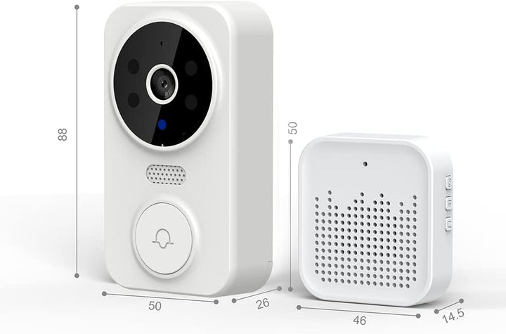 Skanto | SmartView Dørklokke – Intelligent Dørklokke med HD-kamera og Bevegelsessensor