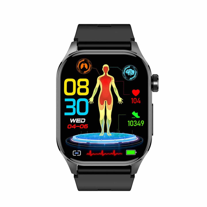 Skanto | Smartklokke med EKG, Blodsukker og Blodtrykksmåling - HealthSync