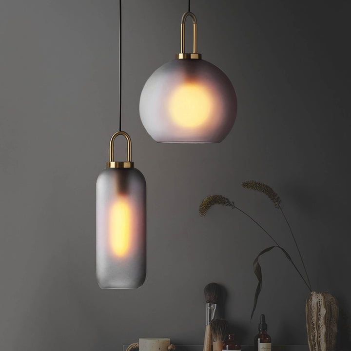 Røykfarget Glass Pendellampe – Industriell Taklampe for Kjøkken, Spisestue & Stue | Skanto