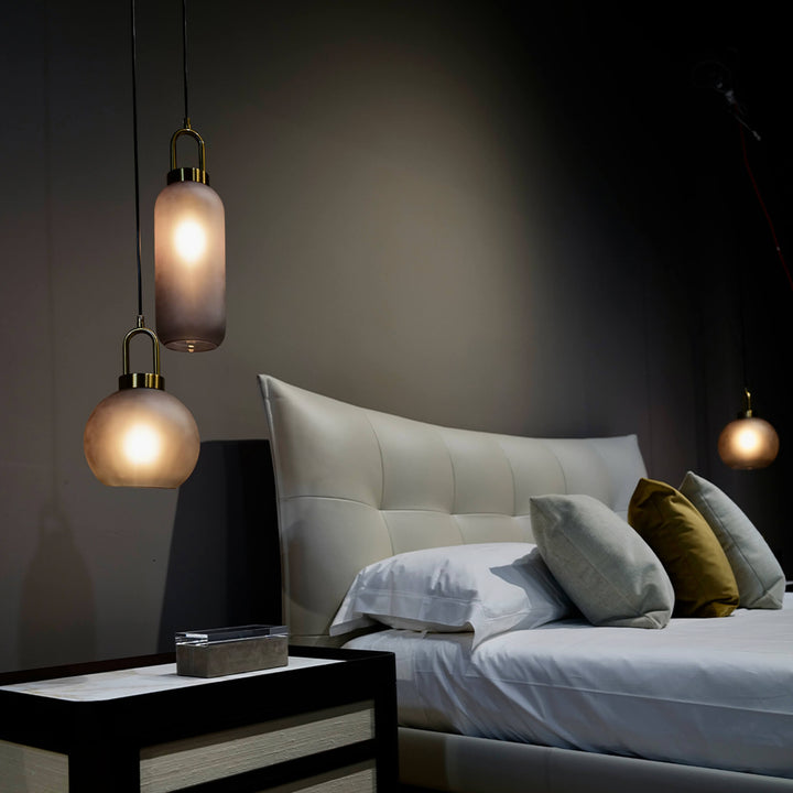 Røykfarget Glass Pendellampe – Industriell Taklampe for Kjøkken, Spisestue & Stue | Skanto