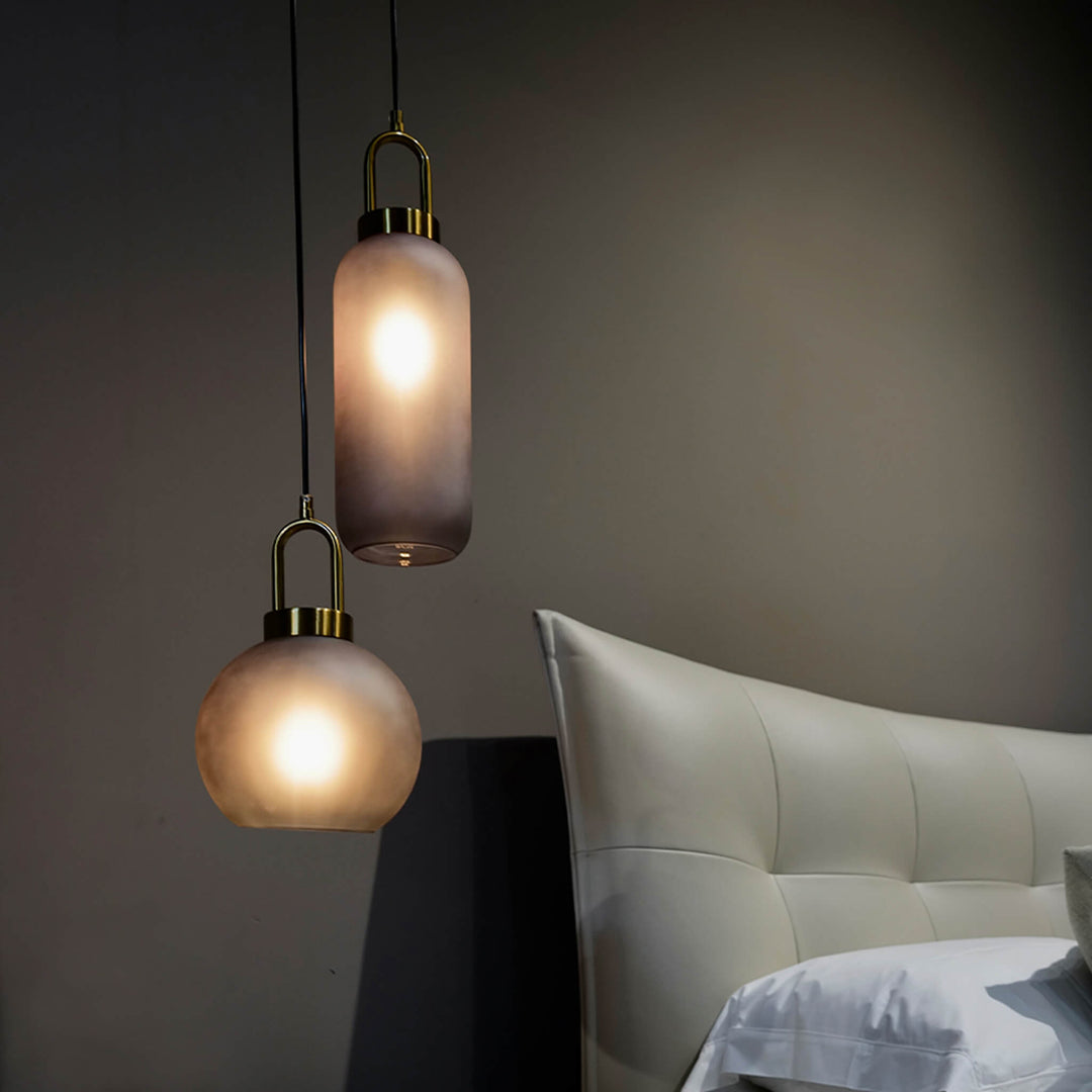 Røykfarget Glass Pendellampe – Industriell Taklampe for Kjøkken, Spisestue & Stue | Skanto