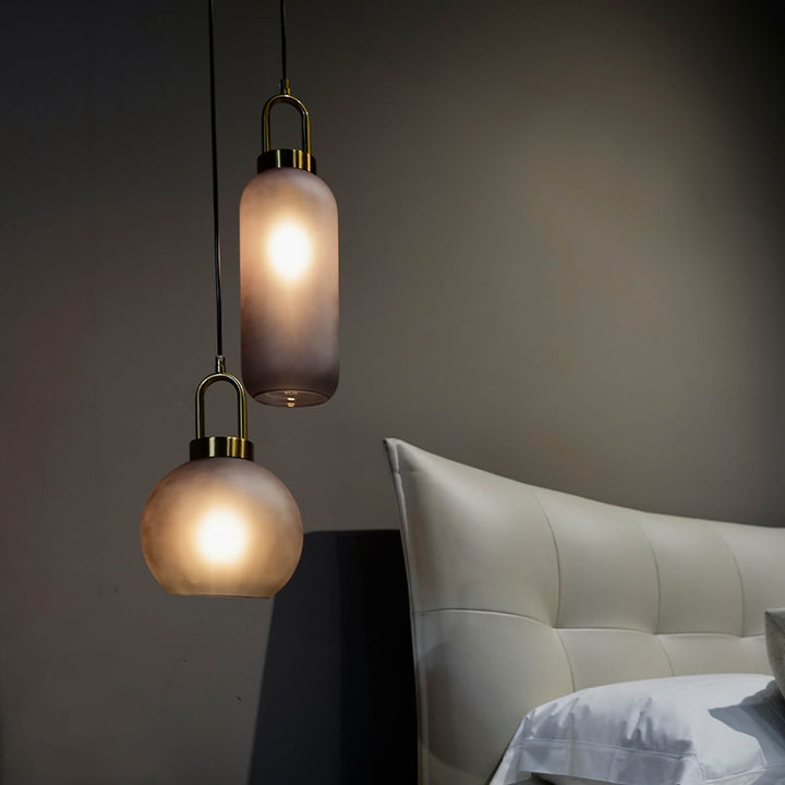 Røykfarget Glass Pendellampe – Industriell Taklampe for Kjøkken, Spisestue & Stue | Skanto