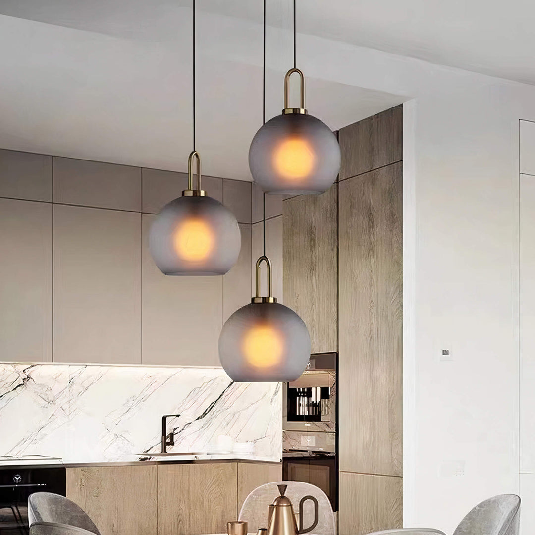 Røykfarget Glass Pendellampe – Industriell Taklampe for Kjøkken, Spisestue & Stue | Skanto
