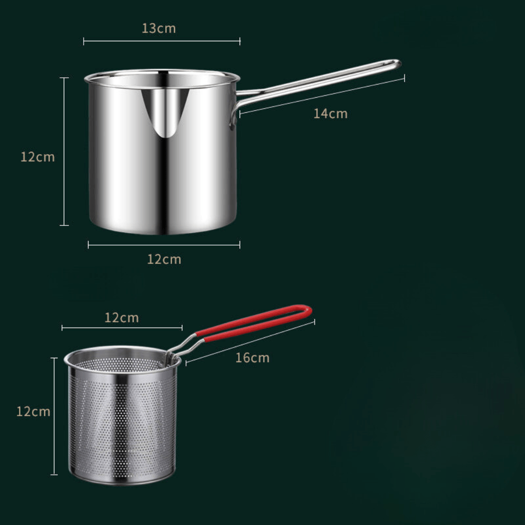 Skanto | Snack pot – Rustfritt stål frityrgryte for sprø snacks og olje-sparende matlaging