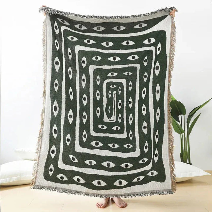 Snake Eye Design Sofa Blanket for Cozy Home Decor | Skanto