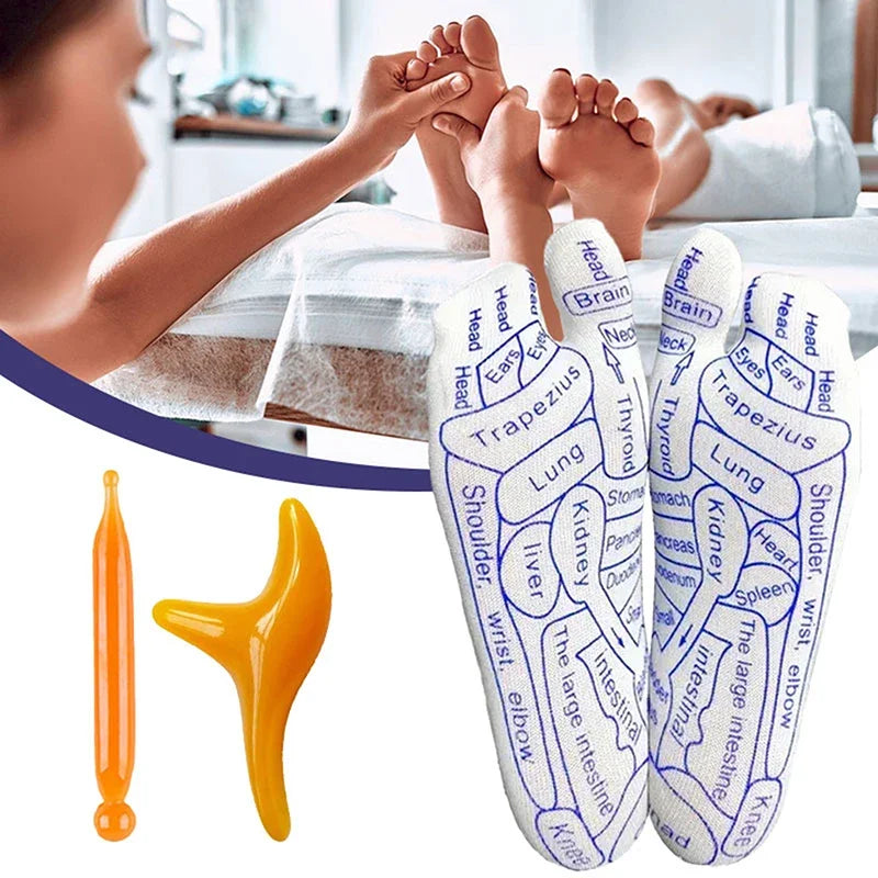 Skanto | Akupressur Refleksologi Sokker med Massasje Stang