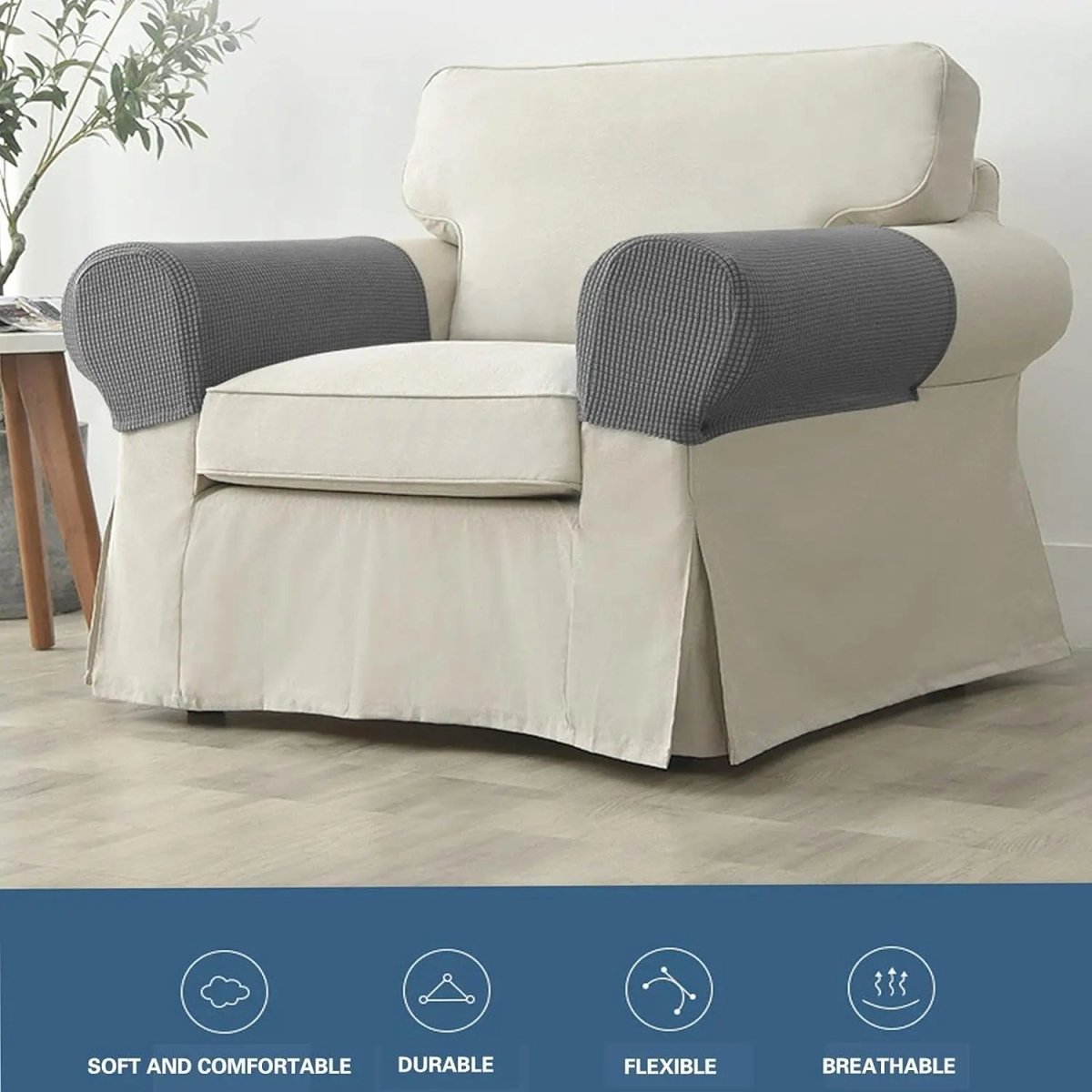 Norvo | SOFAGUARD – 2-delt vanntett armlene deksler med ruggfritt bakgrunn