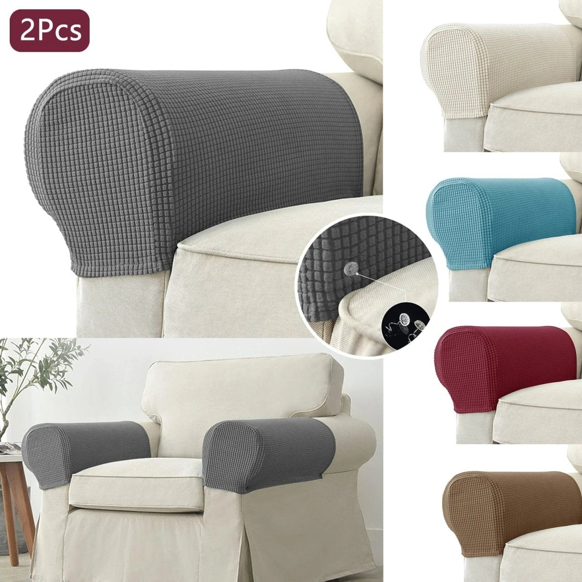 Norvo | SOFAGUARD – 2-delt vanntett armlene deksler med ruggfritt bakgrunn