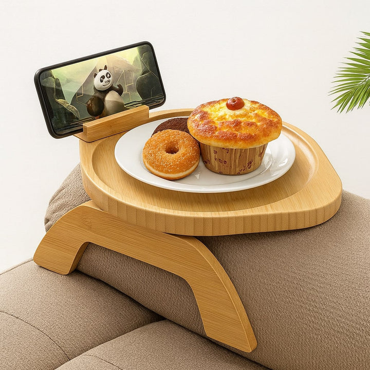 SofaNest Armlene Bord Tre Sofa Sidebord Med Telefonholder | Skanto