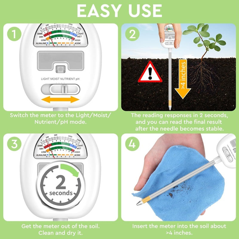 Skanto | 4-I-1 Smart Soil Meter for Presis Plantepleie Overvåking