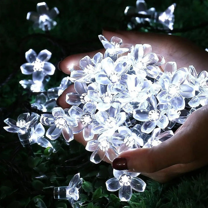 Skanto | Solar Cherry Blossom String Lights – Vanntette eventyrbelysning for hager, bryllup, fester og julepynt
