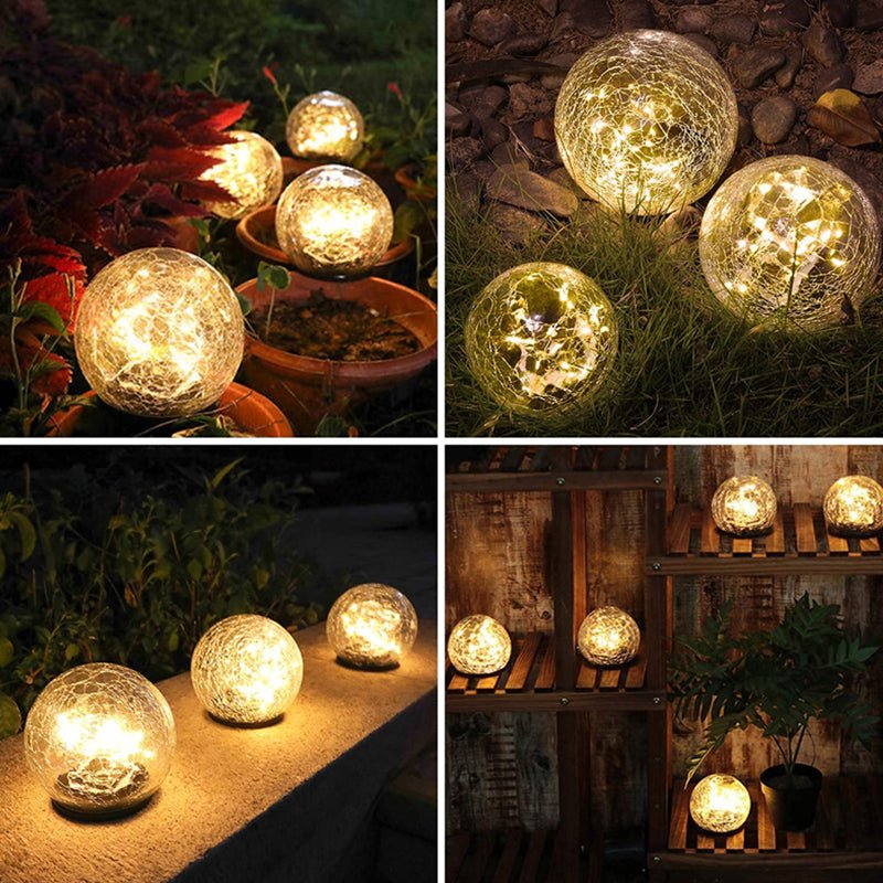 Solar Sprukket Glass Globus Skanto