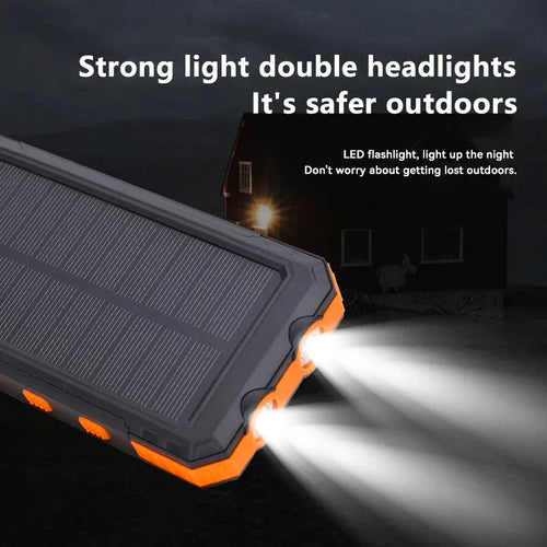 Skanto | Solenergi Power Bank med Lommelykt - SolarCharge Pro