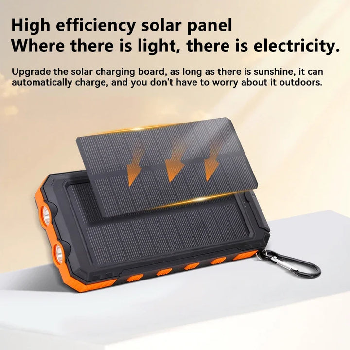 Skanto | Solenergi Power Bank med Lommelykt - SolarCharge Pro
