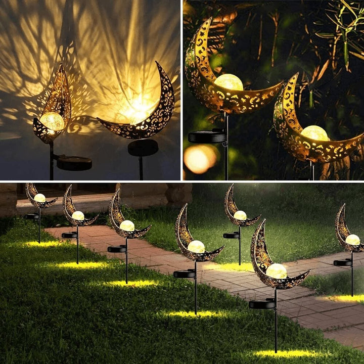 Solar utendørs halvmåne-lampe Skanto