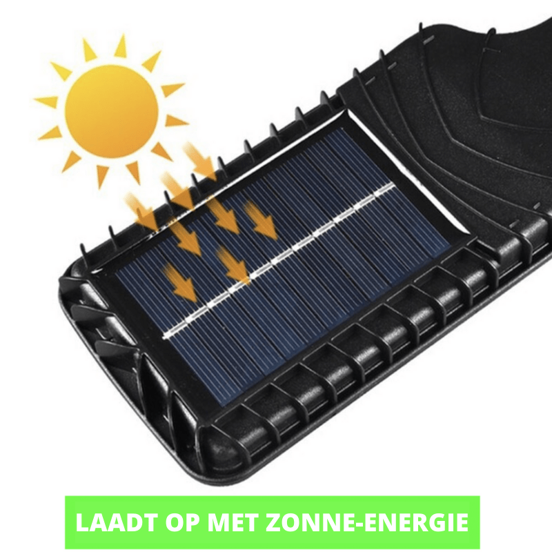 SolarBright Gartenleuchte med Bewegungsmelder – Kabellose IP65 LED-Außenleuchte med Fernbedienung og 6000K kalt lys