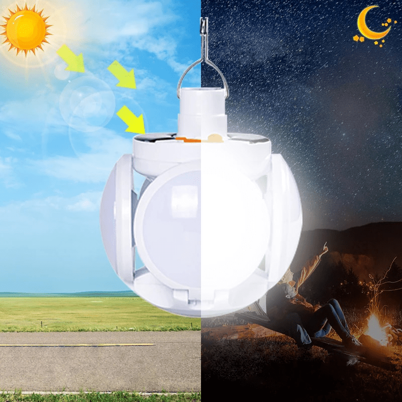 Skanto | SOLARGLOW Cube – Bærbar solcelle utendørslys med sammenleggbart design og lang batterilevetid