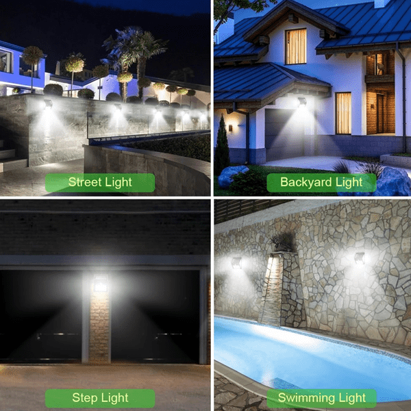 Bevegelsessensor Solcelledrevet 100 Led Lys | Skanto