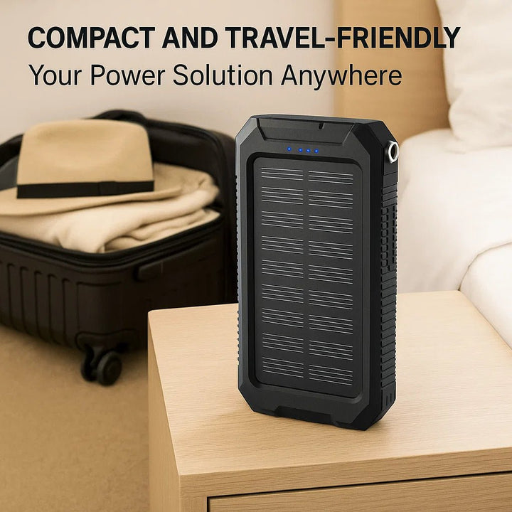 Skanto | SOLARVAULT – Vanntett solenergi bank med 500000mAh for utendørs eventyr
