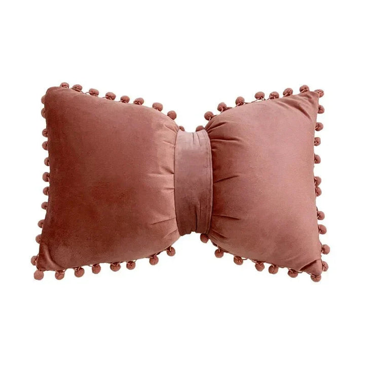 Solid Candy Colour Tasseled Cushion Cover Velvet 50x30cm | Skanto