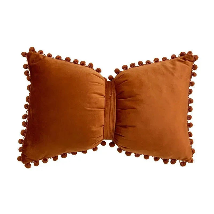 Solid Candy Colour Tasseled Cushion Cover Velvet 50x30cm | Skanto